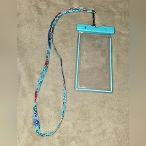 New Vera Bradley Little Mermaid Disney Waterproof Phone Pouch with Lanyard